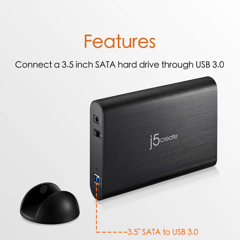 j5create 3.5 Inch SATA to USB 3.0 External Hard Drive Enclosure - Image 2